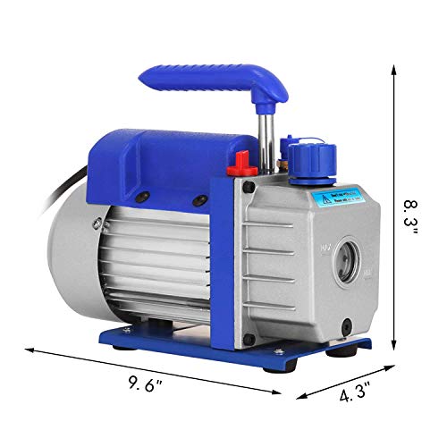 Mophorn Bomba de Vacío 1.8CFM 1/4HP Bomba de Vacío para Aire Acondicionado Kit de Bomba de Vacío Juego de Manómetros Diagnósticos