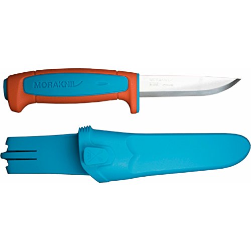 Moraknive Men's Basic - Cuchillo para cinturón, color naranja y turquesa