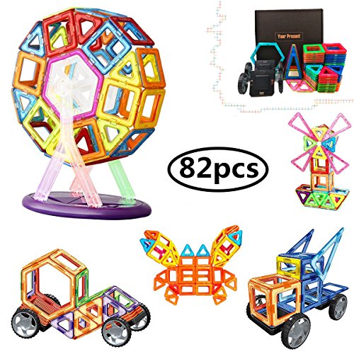 Morkka Bloques de construcción de Bloques magnéticos de 64 Piezas Juegos educativos para niños, de Morcare Construction Building Sets (82 pcs)