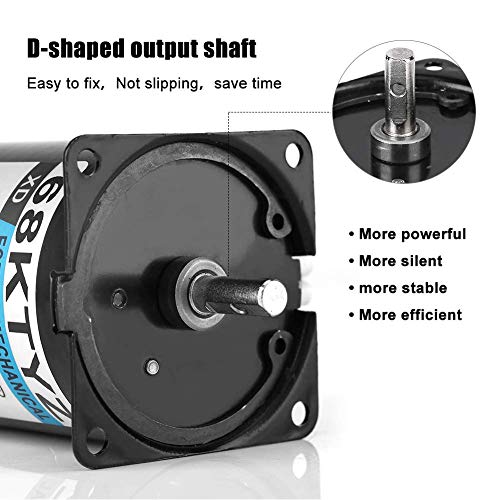 Motor de engranajes síncronos de imán permanente, 68KTYZ AC220V 28W 2.5 20 30 110r / min CW/CCW Torque grande para instrumentos, automatización(2.5RPM)