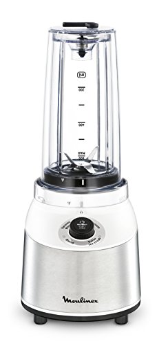 Moulinex LM180110 Batidora vaso personal con potencia 800 W, con sistema freshboost al vacío para evitar oxidación, con botella de 600 ml para llevar, con 4 funciones, piezas aptas para lavavajillas