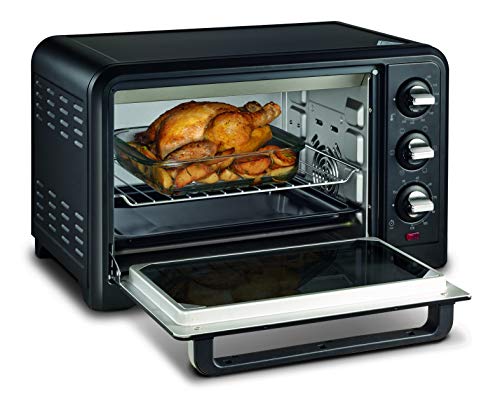 Moulinex Optimo OX444810 - Horno de Conveccción de 19 L, 6 Modos de Cocción , Termostato hasta 240 y Temporizador hasta 120 Minutos, Bandeja de Horneado y Rejillas Reversibles, Diseño Compacto