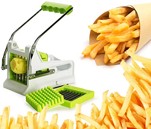 MovilCom® - Cortador de Patatas Fritas, Cortador Verduras, troceador Cortador Patatas Fritas con 2 Cuchillas