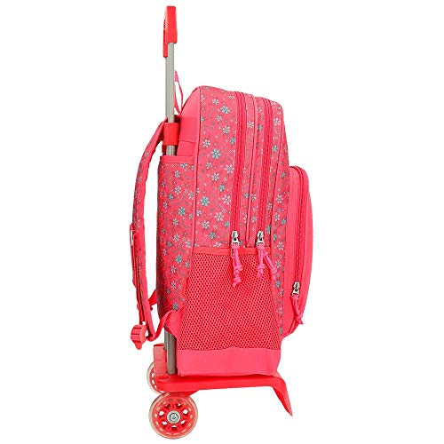 Movom Enjoy - Mochila doble compartimento con carro, 45 cm, Rosa