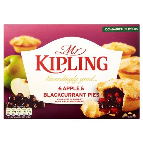 Mr Kipling Pasteles de manzana y grosella negra, 6 x 6 unidades por paquete