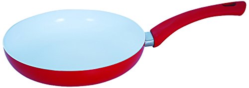 MSV 110498 - Sartén en aluminio con cerámica, rojo / blanco, 26 cm