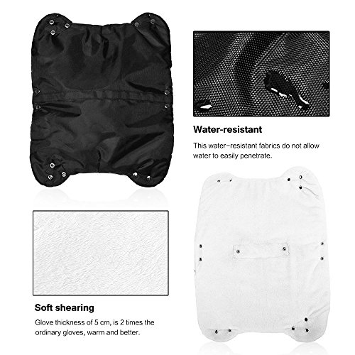 Mture Guantes de Silla de Paseo, Manoplas guantes de Forro polar impermeable, Invierno Protege Manos Guantes Caliente para cochecito carrito silla de bebé