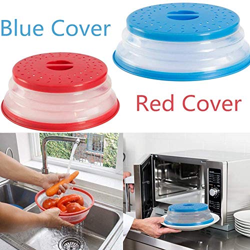 MU2827924 Microondas Lavavajillas De Capota Plegable Campana Microondas Canasta De Alimentos Frescos De Hortalizas De Fruto A Través De Rojo Y Azul 27 Cm De Altura De 8,5 Cm,27cm*8cm