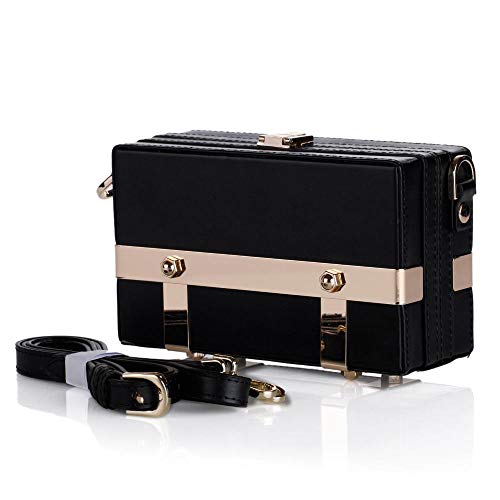 Muate Cajas De Joyas Correa Ajustable Negra Para Mujer Debe Baratija Bolsa De Cuero Estuche De Viaje Pu Joyería Caja De Almacenamiento Teléfono Celular Bolso De Embrague