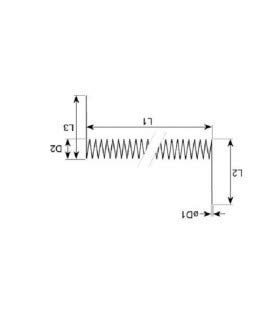 Muelle SX diámetro 19 x 45 mm para placa eléctrica individual y doble SILANOS Chiskoit 3250009