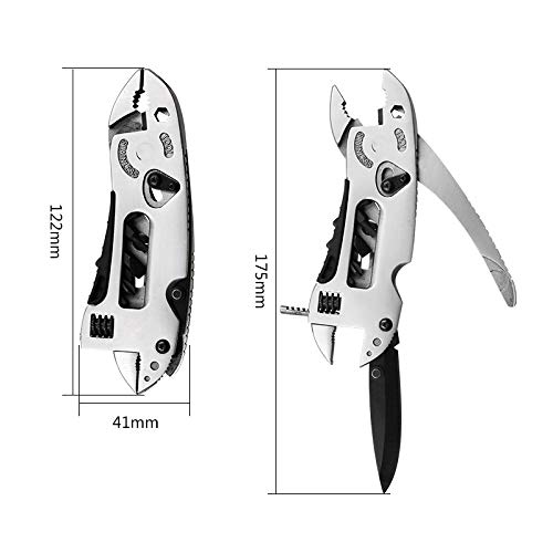 Multiherramientas Destornillador Plegable Llave Alicates Multifunción Acero Inoxidable Llave Herramienta para Camping Survival Exterior