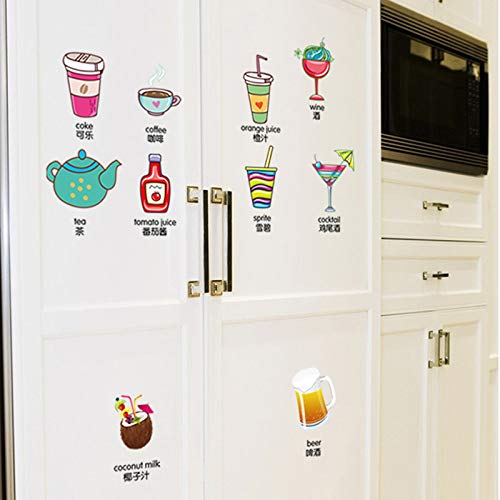 Mural ZOZOSO Creativo De Dibujos Animados Cocina Puerta Del Gabinete Pegatinas Decorativas Refrigerador Pegatinas Fruta Personalidad Restaurante Pegatinas De Pared