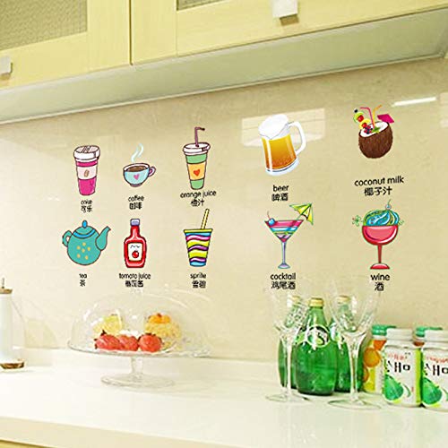 Mural ZOZOSO Creativo De Dibujos Animados Cocina Puerta Del Gabinete Pegatinas Decorativas Refrigerador Pegatinas Fruta Personalidad Restaurante Pegatinas De Pared