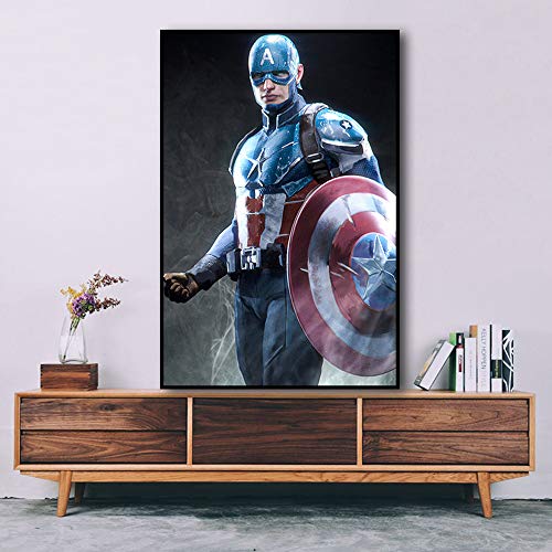 MUYEY Pintura sobre decoración del hogar Moderno de Pared de la Lona Pintor Pintura Superhero Imprimir Lámina decoración de la Pared en la Lona Ilustraciones,D