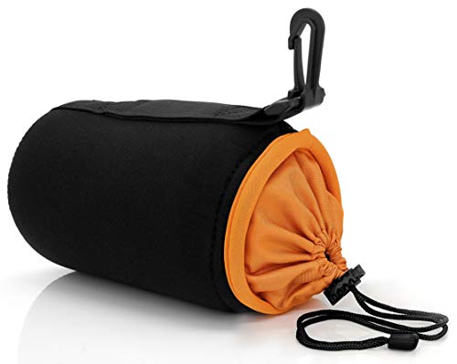 MyGadget Funda para Objetivos de Fotografia - Bolsa Protectora de Neopreno - Lens Case para Lentes Camara Reflex/Canon/Nikon/Pentax/Sony - Tamaño L