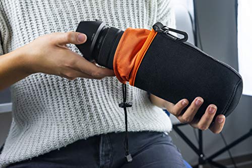 MyGadget Funda para Objetivos de Fotografia - Bolsa Protectora de Neopreno - Lens Case para Lentes Camara Reflex/Canon/Nikon/Pentax/Sony - Tamaño L