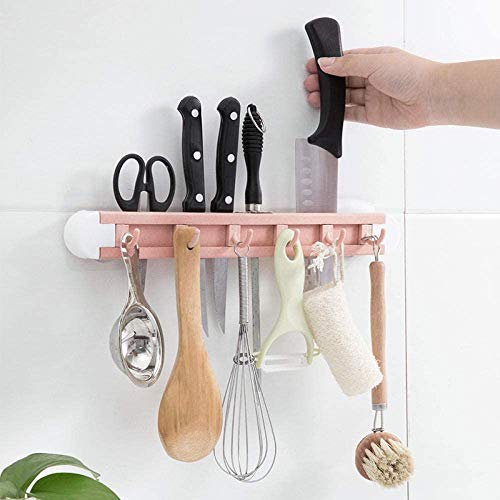 MYPNB Portacuchillas Cuchillo posición creadora inconsútil de la Fruta del Plato portacuchillas/Multifunction Almacenamiento Paja de Trigo Cortador Rack Cocina con Gancho Portacuchillas Color al Azar