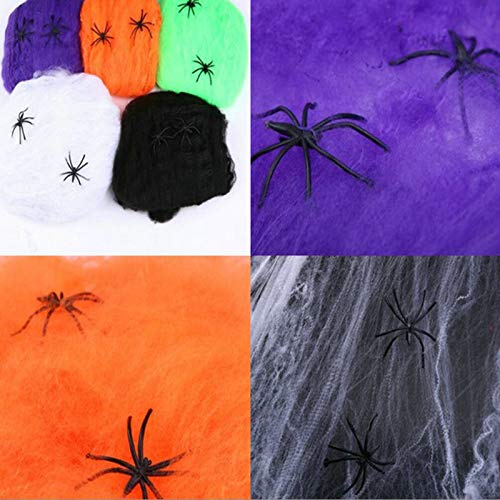 MYYXGS DecoracióN De Halloween ArañA Falsa Miedo TelarañA TelarañA Casa Embrujada Escena Accesorios DecoracióN del Hogar