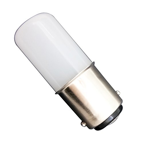 MZMing [2 unidades] LED B15 Ahorro de Energía Bombilla LED de 1.5 Vatios Equivalente a Bombilla Halógena de 15 Vatios Blanco Frío 6000K-Máquina de Coser / Refrigerador No Ajustable Con Pocas Calorías