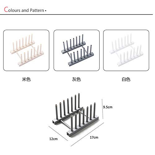 MZY1188 Escurreplatos de Utensilios de Cocina, sostenedor de Estante de Secado de Platos de plástico, Soporte de Tazas Soporte de exhibición Organizador de Fregadero Estante Escurridor Placa