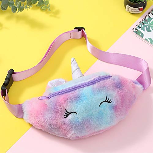 N / A Unicornio Bolsas de Felpa Mochila para niños Bolsa de Hombro Animales de Dibujos Animados Crossbody Bolsa Juguetes Hebilla Bolsa como espectáculo