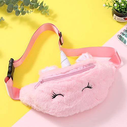 N / A Unicornio Bolsas de Felpa Mochila para niños Bolsa de Hombro Animales de Dibujos Animados Crossbody Bolsa Juguetes Hebilla Bolsa como espectáculo