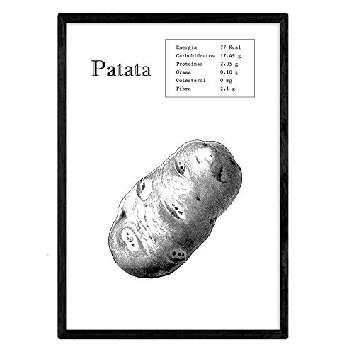 Nacnic Poster de Patata. Láminas de Frutas y Verduras. Tamaño A4