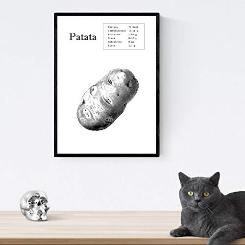 Nacnic Poster de Patata. Láminas de Frutas y Verduras. Tamaño A4