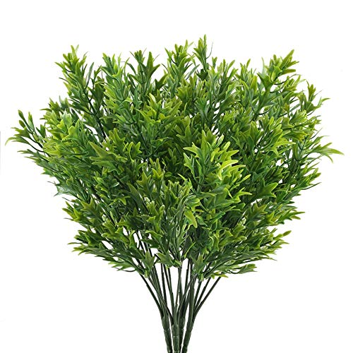 NAHUAA 4pcs Plantas Artificiales Plantas Verdes Arbustos Artificiales Decorativo para Oficina Jardín Cocina Restaurante Interior e Exterior Decoración de jarrones