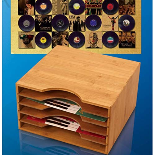 Nai-storage Disco de Vinilo Estante de Almacenamiento en Rack, Cafetería Aula de Música de Baile de CD Gabinete de Almacenamiento - 12 Pulgadas Disco de Vinilo del Soporte de exhibición