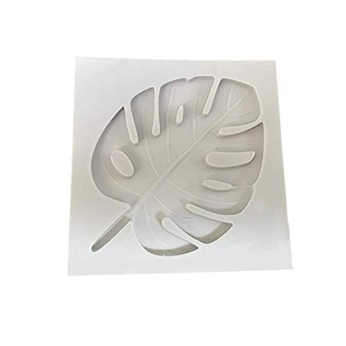 Naisicatar Silicona Monstera Forma de Hoja Molde de Pastel Fondant sugarcrat decoración Hornear Molde, Gris, Una Talla