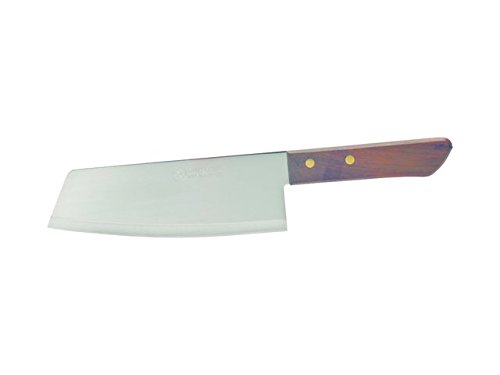 Nakiri - Cuchillo de cocina con mango de madera y hoja de acero inoxidable