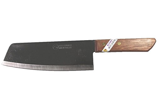 Nakiri - Cuchillo de cocina con mango de madera y hoja de acero inoxidable