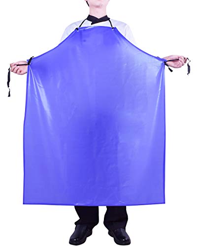 Nanxson Delantal Azul Unisex Impermeable Resistente al Aceite Fábrica de PVC Delantal de Trabajo CF3037(Azul, 120x80cm)