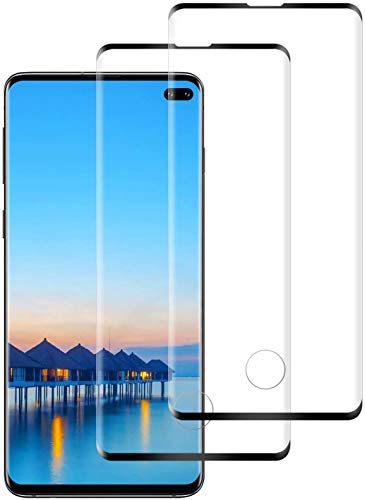 NASFUEY Protector de Pantalla para Samsung Galaxy S10 Plus,[2 Unidades] Anti-Huellas Cristal Templado para Samsung Galaxy S10 Plus, Dureza 9H, Anti-Arañazos, Sin Burbujas