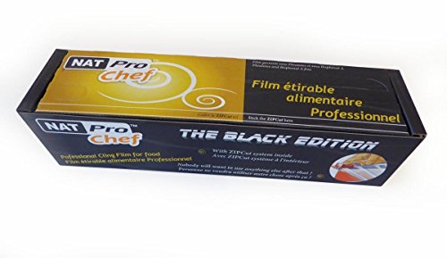 Natural Packaging PRO - Film de cocina estirable para conservación, protección y frescor de alimentos, (2 unidades, 30 cm x 300 m, en caja con dientes de corte, apto para microondas y congelador, sin DEHA)