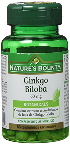 Nature's Bounty Ginkgo Biloba 60 mg Suplemento - 60 Tabletas