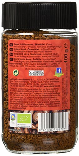 NaturGreen BioCoffee Instant - Café instantáneo, 100 g, 1 unidad