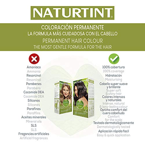 Naturtint. Tinte Sin Amoniaco. Ingredientes Vegetales. 1N Negro Ébano. 170 Ml