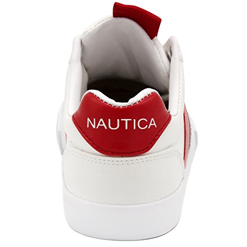 Nautica Steam Women Lace - Up Fashion Sneaker Casual Shoes -Steam Tape-Red Tape-7.5