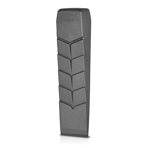 Navaris Cuña de Aluminio para Partir leña - Ayuda para Cortar Madera para Hoguera - Herramienta de Metal para Partir Troncos Grandes - M (0.8KG)