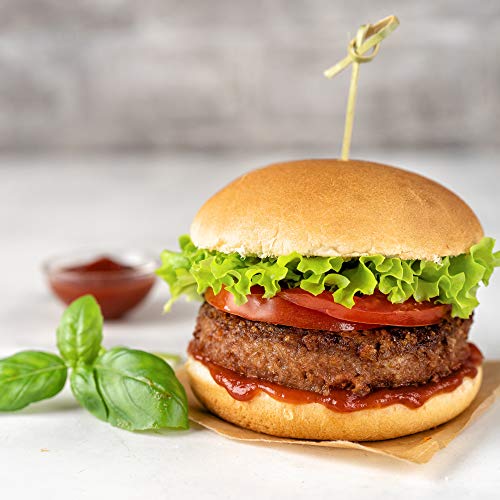 Navaris Prensa para hamburguesas de aluminio - Molde antiadherente para hacer hamburguesa casera de carne vegetariana o vegana - Kit con base y sello