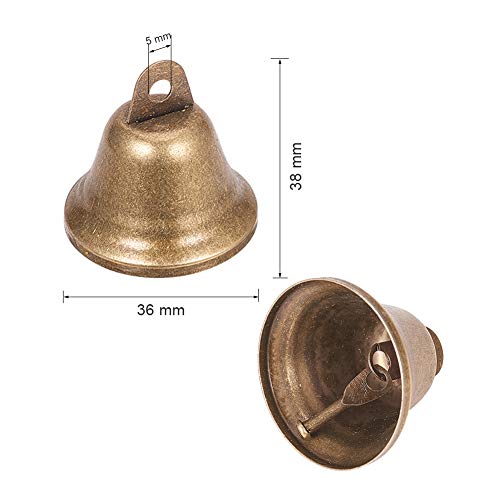 NBEADS 30 PCS 38mm / 1.5 Inch Bronce Antiguo Jingle Bells Vintage para Decoraciones del Hogar, Manualidades Decoraciones Colgantes, Fabricación de Campanas Eólica