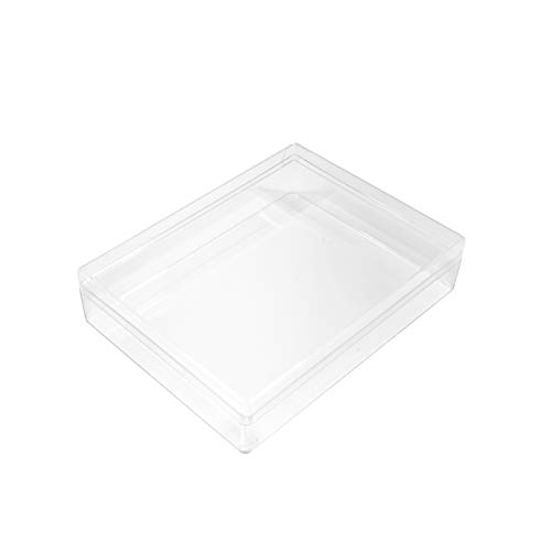 NBEADS Caja de Almacenamiento Rectangular de plástico Transparente con Tapa para organizar Piezas pequeñas, Cuentas, cucarachas de algodón, Adornos