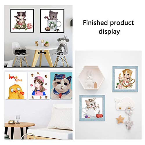 NBEADS Mini Lienzo, 6 Unidades 10x10cm Mini Panel Lienzo 280GSM 100% Algodón Sin ácido Pintura Canvas para Dibujar Decoración de Arte Y Regalo de Manualidades DIY