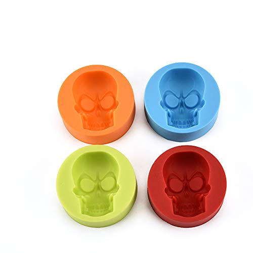 ndier 1 pz Calavera de chocolate molde de silicona molde de silicona bandejas de hielo molde de horno (verde) 209 para Halloween