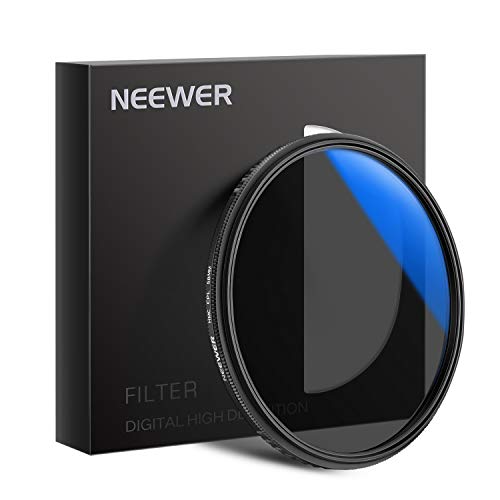 Neewer 58MM Filtro Polarizador Circular Filtro Lente Cámara CPL Ultra Delgado Multicapa Vidrio Optico Marco Aleación de Aluminio de Alta Definición Deslumbramiento para Foto de Cielo Nube Agua Ventana