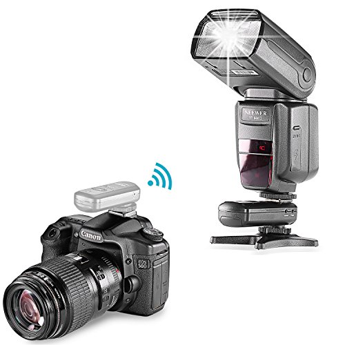 Neewer FC-16 Multicanal 2.4GHz 3-IN-1,  Receptor de Flash Inalámbrico para Cámaras DSLR Canon y Nikon