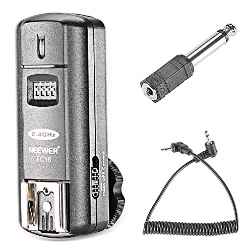 Neewer FC-16 Multicanal 2.4GHz 3-IN-1,  Receptor de Flash Inalámbrico para Cámaras DSLR Canon y Nikon