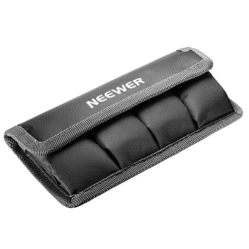 Neewer Funda Bolsa de Almacenamiento para Pilas baterías de réflex Digitales/AA/LP-E6/E8/E10/E12/EN-EL14/EN-EL15/FW50/F550 etc. Adapta a Pilas de Nikon D800/Canon 5dmkiii/Sony A77 A77 V